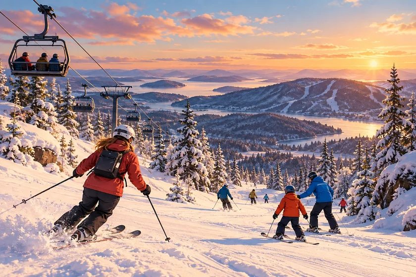 Тематическая иллюстрация / Тематична ілюстрація: Tremblant - лето и зима